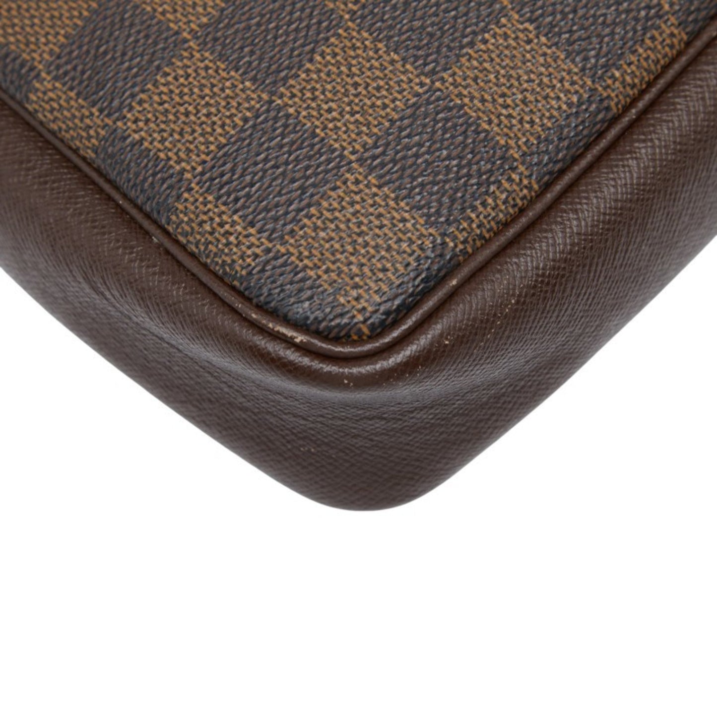Louis Vuitton Damier Truss Makeup Accessory Pouch Shoulder Bag N51982 Brown Leather