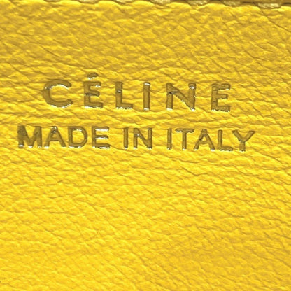 Celine Leather Dark Grey Round Long Wallet
