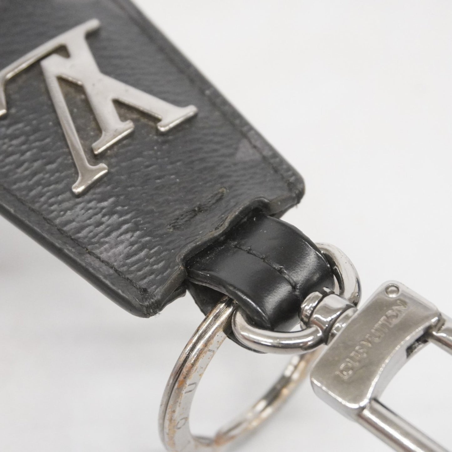 Louis Vuitton Monogram Eclipse Porte-Cls Cloche-Cls Keychain M63620 Black
