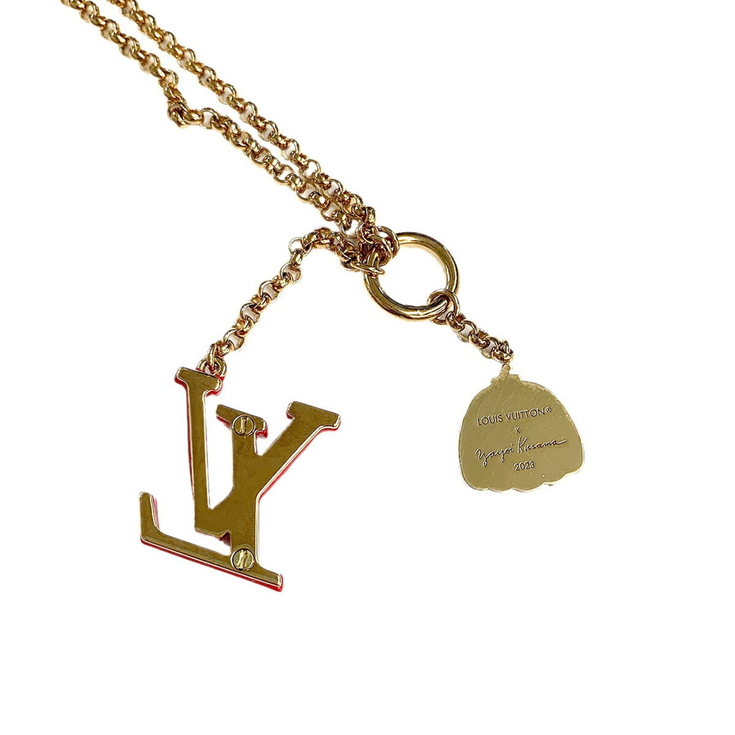 Louis Vuitton Lv X Yk Collier Iconic Infinity Dot Necklace In Red Gold (M01081) By Yayoi Kusama