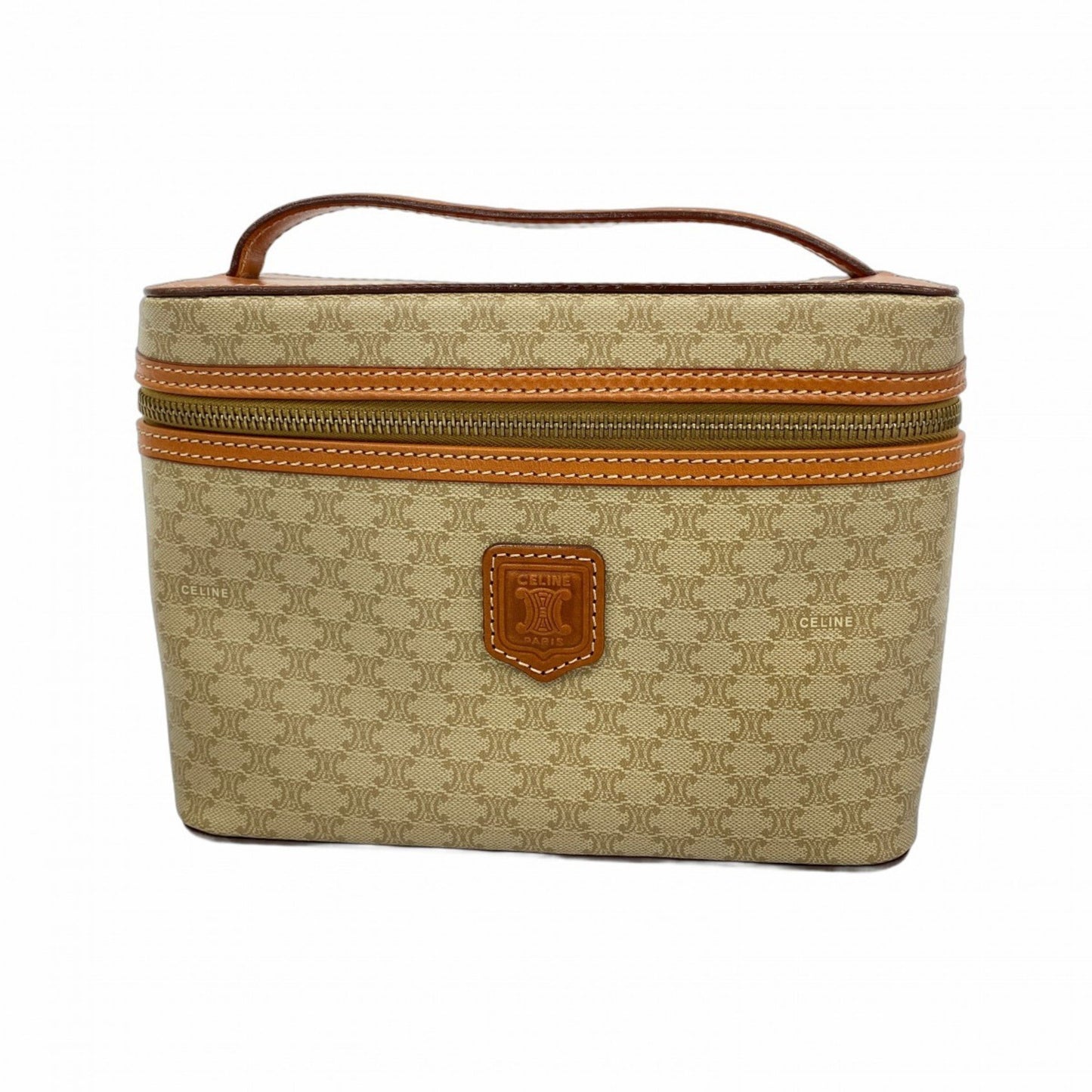 Celine Vanity Bag Macadam Beige Light Brown