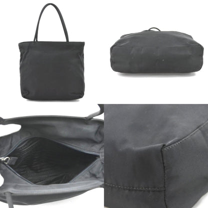 Prada Handbag Nylon Black Silver