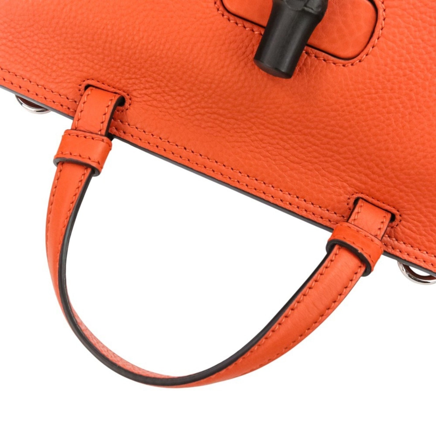 Gucci Bamboo Daily Top Handle 2-Way Handbag/Shoulder Bag 370831 Orange
