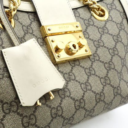 Gucci Gg Supreme Padlock Small Shoulder Bag With Chain