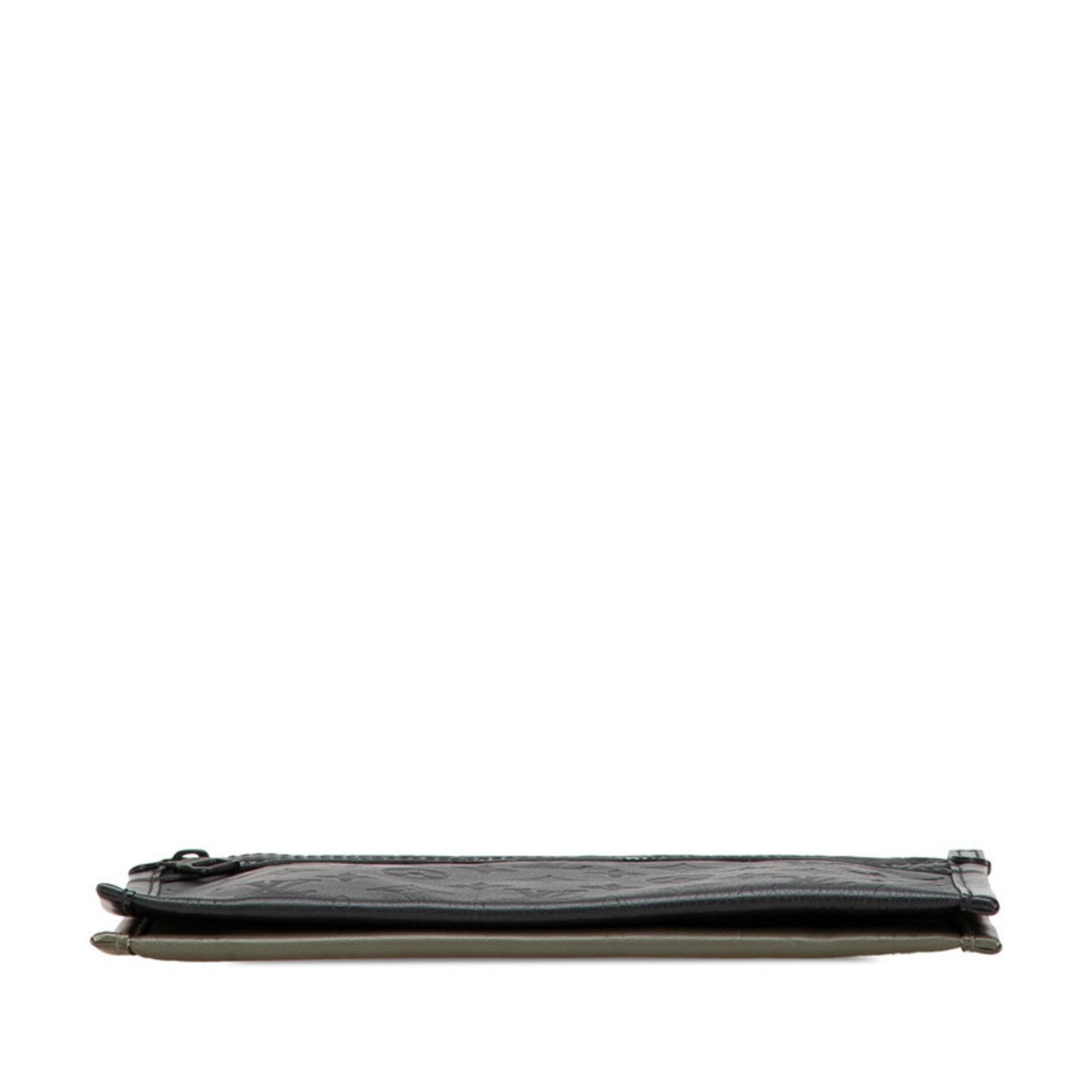 Louis Vuitton Monogram Shadow Flat Messenger Pouch Clutch/Shoulder Bag M44635 Black/Khaki Leather