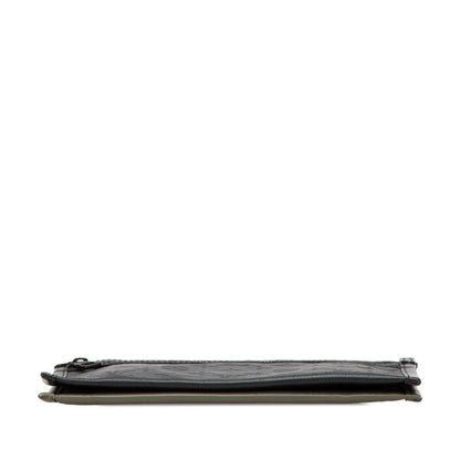 Louis Vuitton Monogram Shadow Flat Messenger Pouch Clutch/Shoulder Bag M44635 Black/Khaki Leather