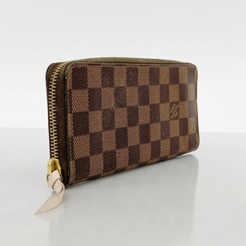 Louis Vuitton Damier Portefeuille Clemence Long Wallet N41626 Ebene Rose Ballerine