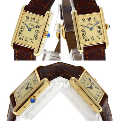 Cartier Must Tank Sm Watch W1003154 Silver/Leather