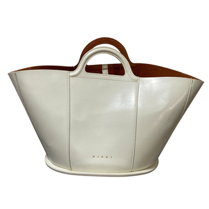 Marni Tropicalia Bucket Leather Tote Bag With Pouch