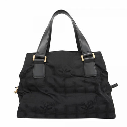 Chanel New Travel Nylon Handbag In Black Champagne