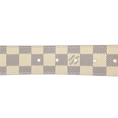 Louis Vuitton Damier Azur Belt M9609U With Lv Initials