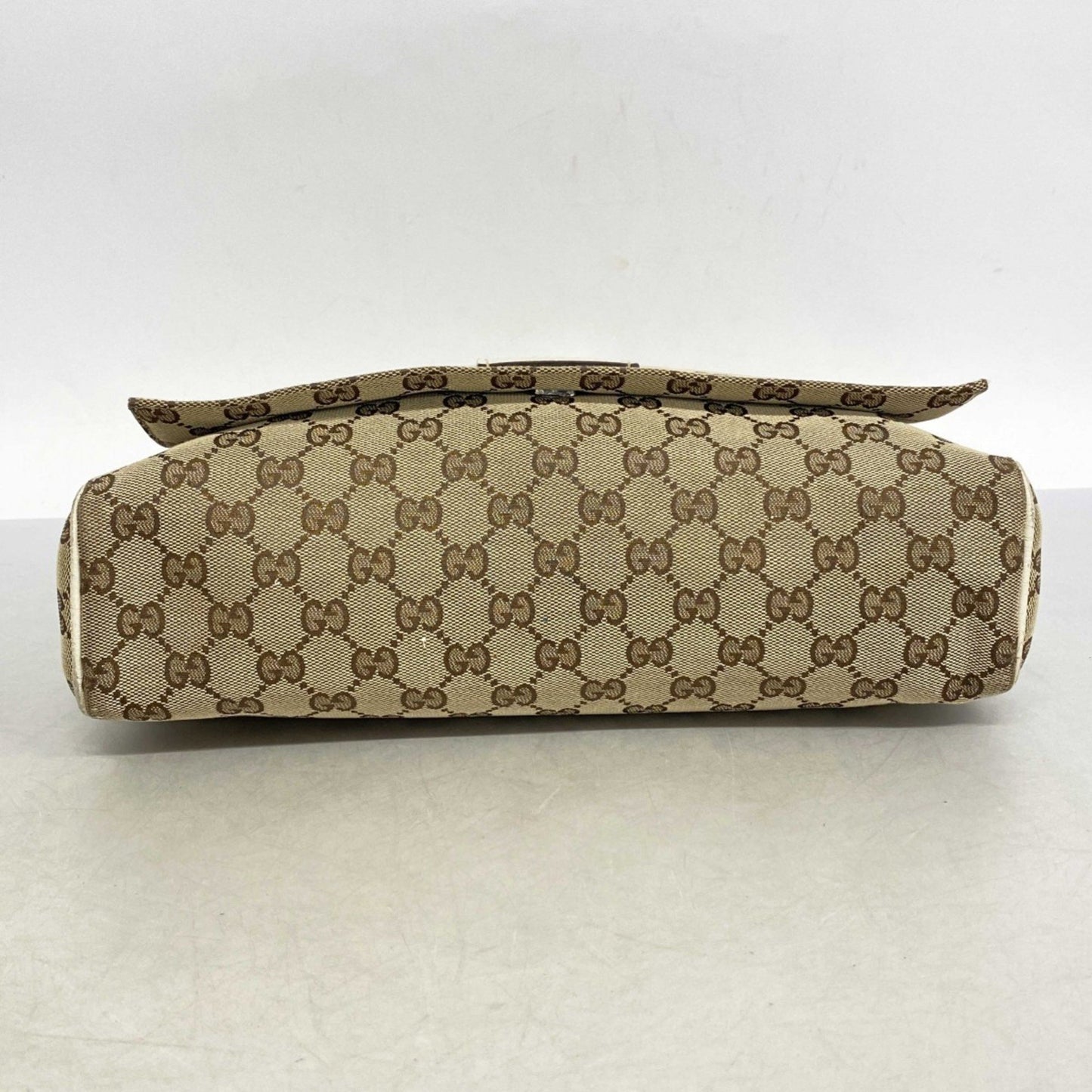 Gucci Gg Canvas Shoulder Bag 146236 Brown White
