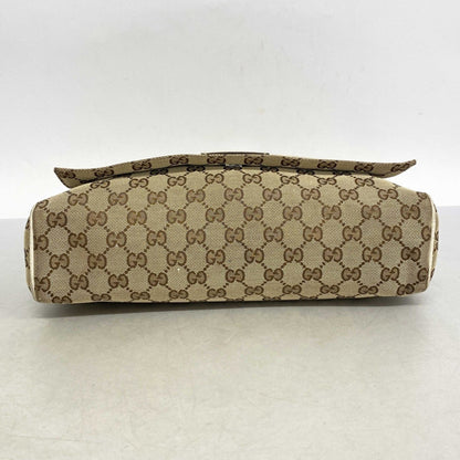 Gucci Gg Canvas Shoulder Bag 146236 Brown White