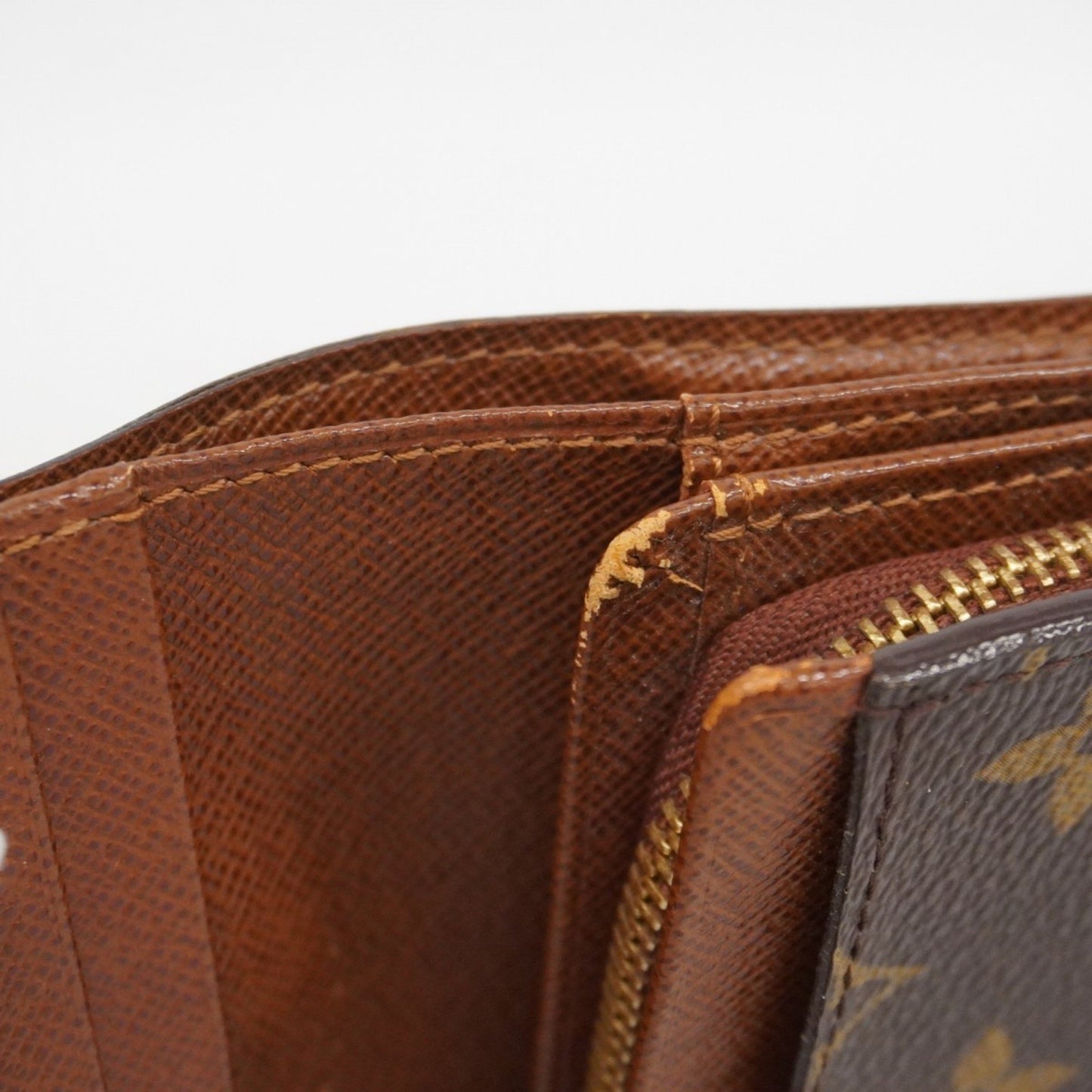 Louis Vuitton Monogram Porte Monnaie-Vieux-Tresor Wallet M61730 Brown