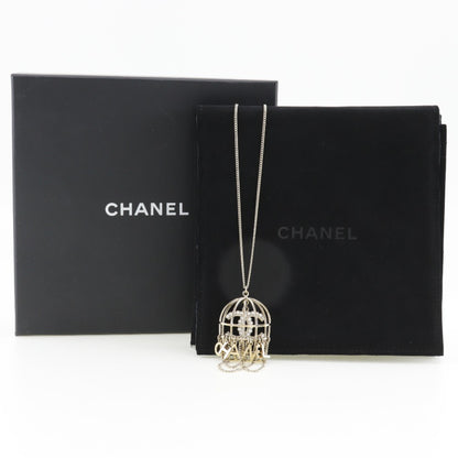 Chanel Chanel Birdcage Necklace Mtiers D'Art Collection Gold Plated X Rhinestone 2020 Champagne