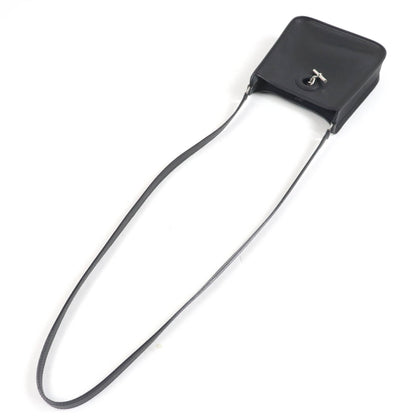 Hermes Vespa Tpm Shoulder Bag In Black With Epsom Leather And Silver Hardware