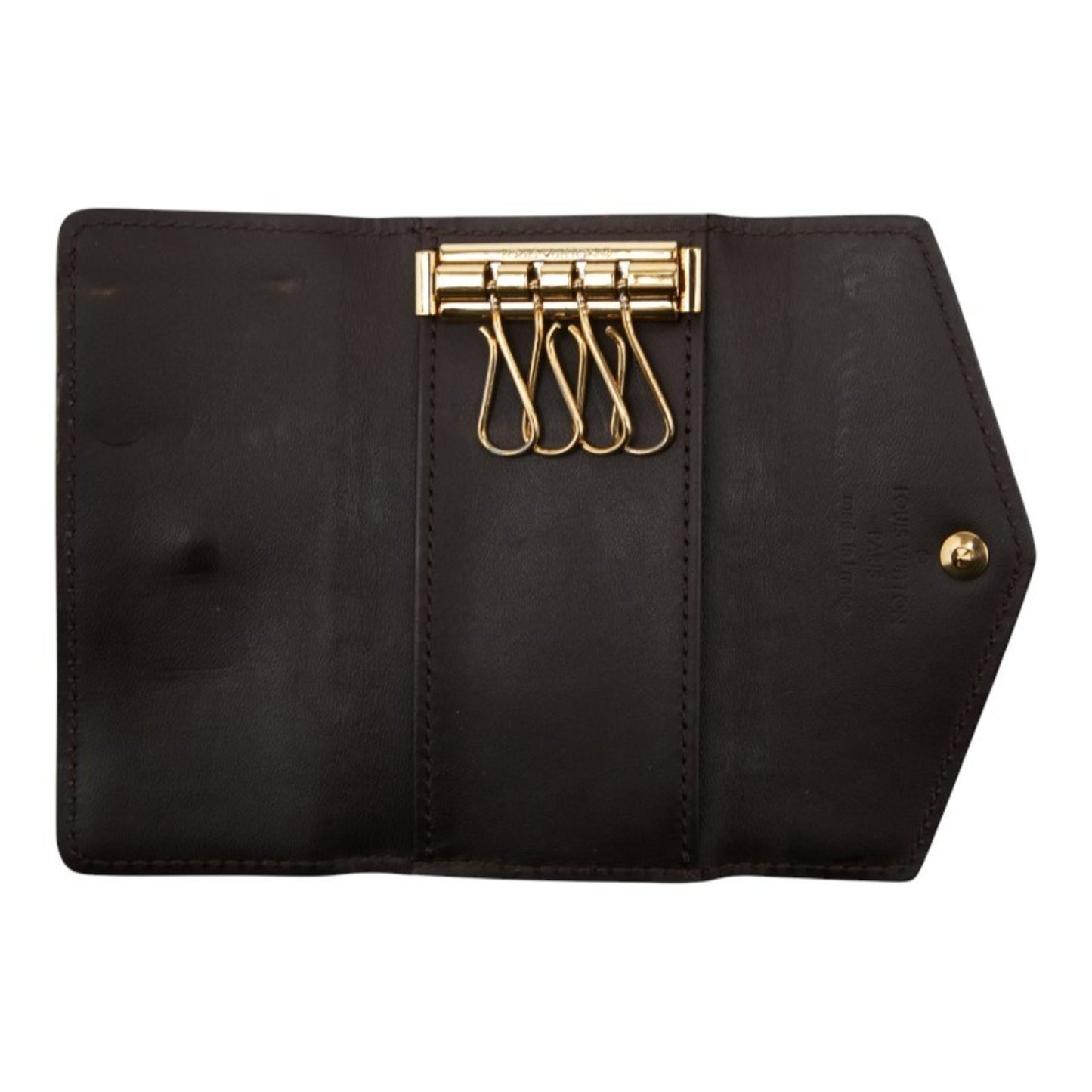 Louis Vuitton Monogram Vernis Multicle 4 Key Case M93517 Amaranth Brown Patent Leather