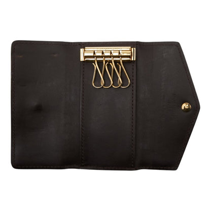 Louis Vuitton Monogram Vernis Multicle 4 Key Case M93517 Amaranth Brown Patent Leather