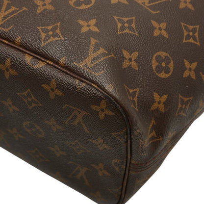 Louis Vuitton Monogram Neverfull Mm Shoulder Bag Tote M40156 Brown Leather