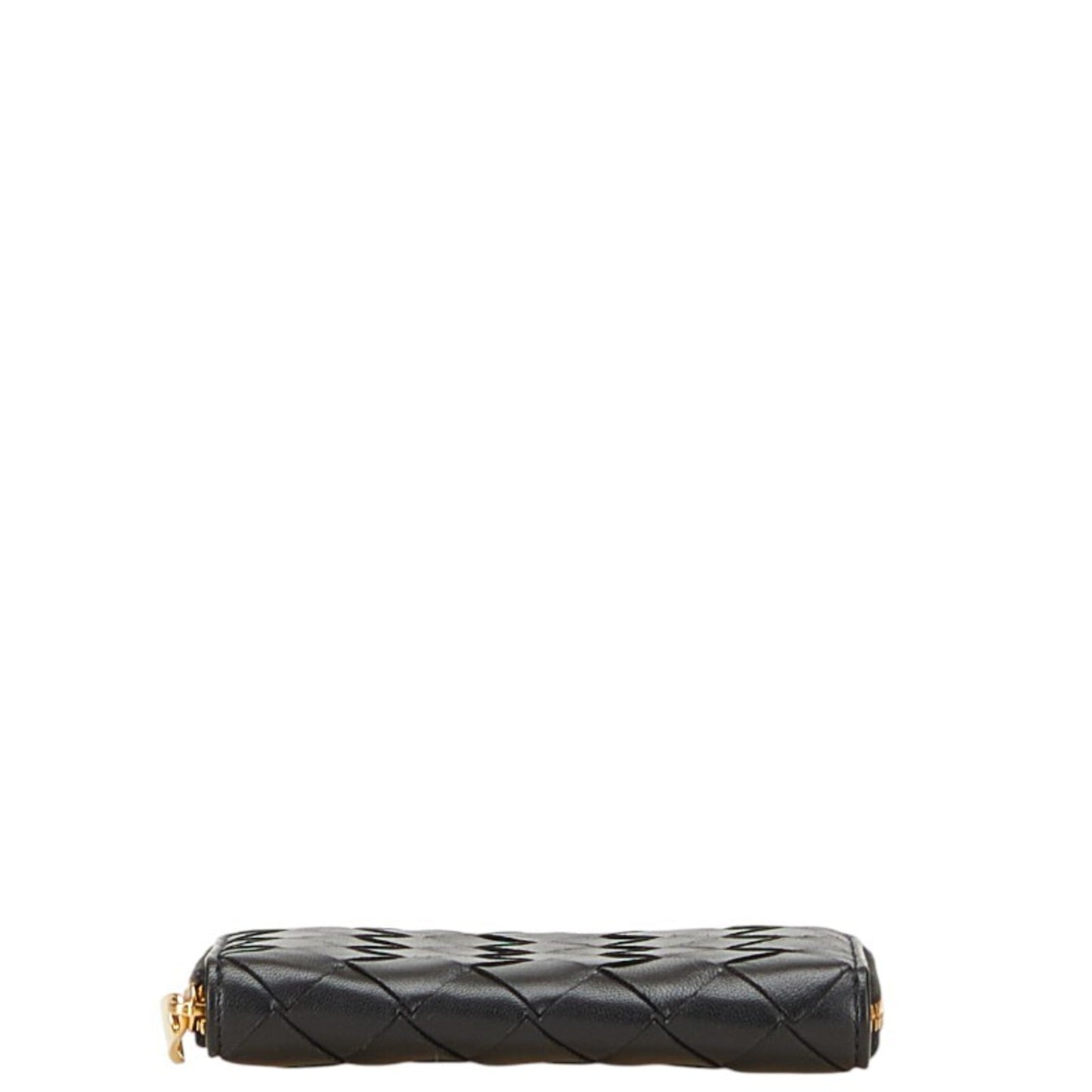 Bottega Veneta Intrecciato Wallet/Coin Case Compact Wallet Black Leather