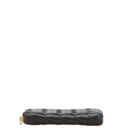 Bottega Veneta Intrecciato Wallet/Coin Case Compact Wallet Black Leather