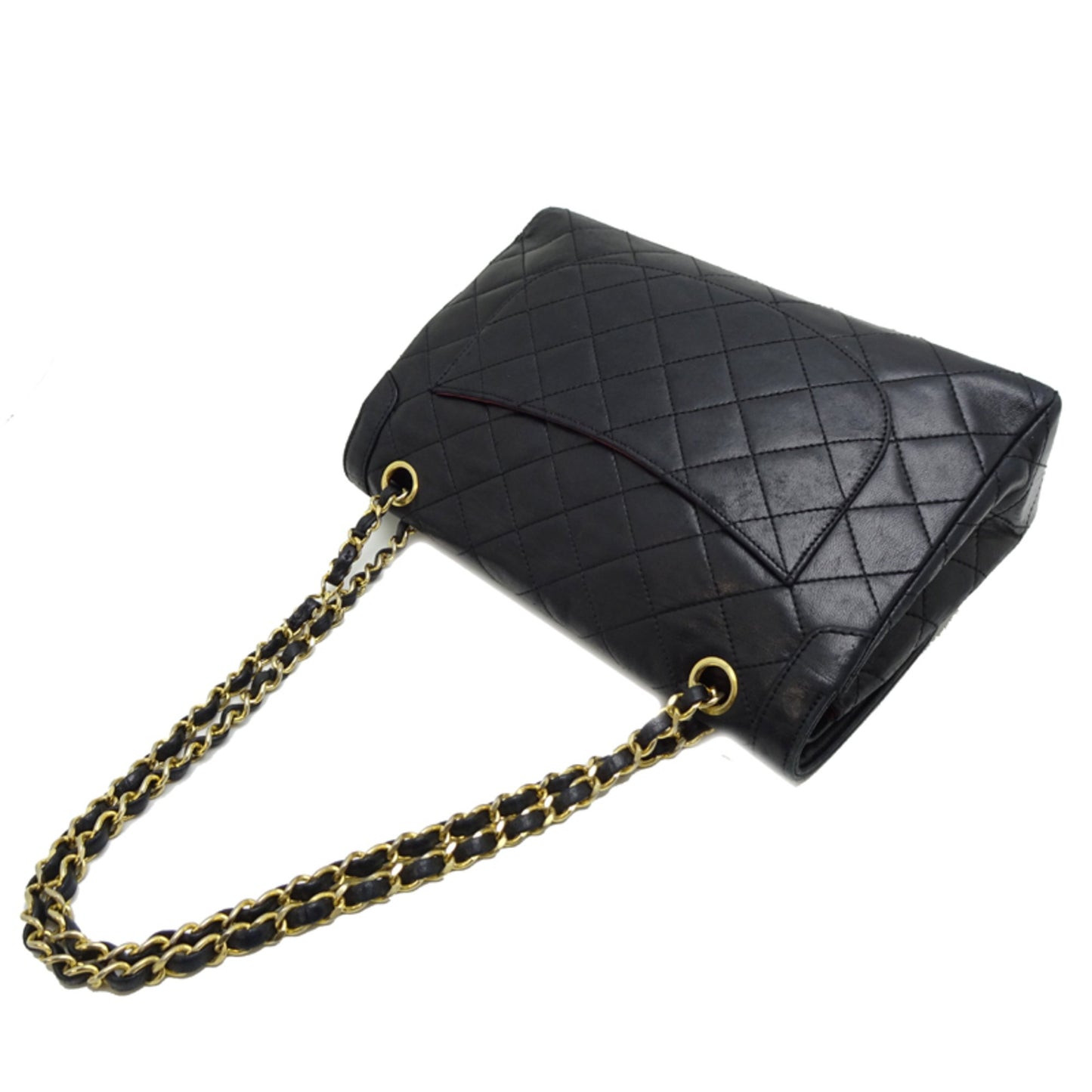 Chanel Paris Exclusive Matelasse Chain Shoulder Bag In Black Lambskin