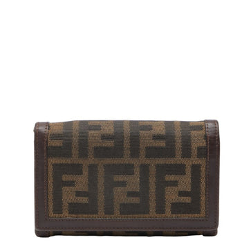 Fendi Zucca Bifold Wallet 31052 Beige Brown Canvas Leather