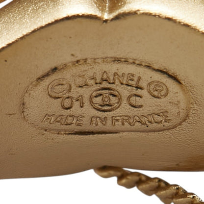 Chanel Coco Mark Logo Bangle Chain Ring Gold Plated Rhinestone