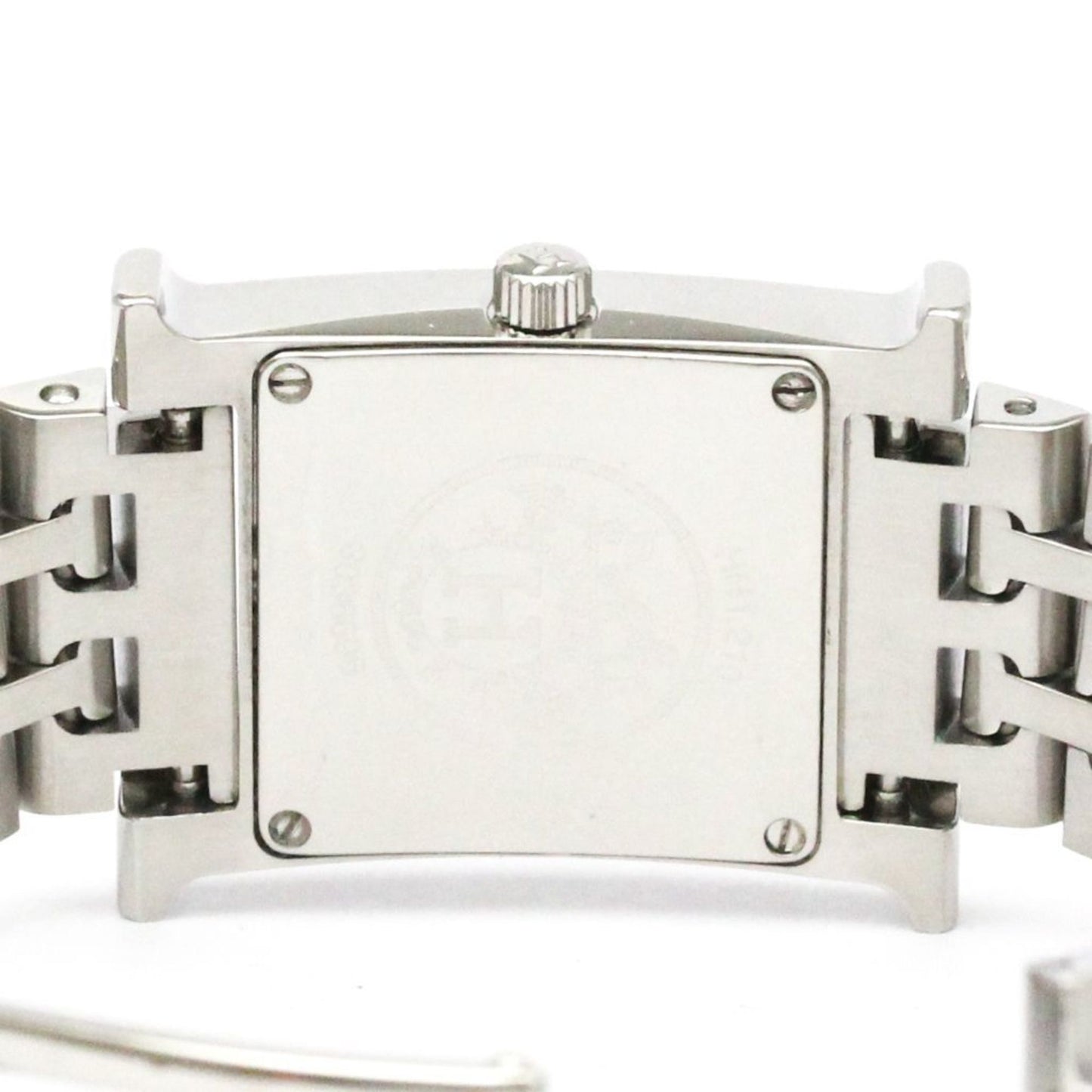 Hermes H Watch Diamond Mop Dial Steel Quartz Watch Hh1.210 Polished