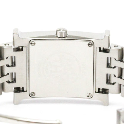 Hermes H Watch Diamond Mop Dial Steel Quartz Watch Hh1.210 Polished