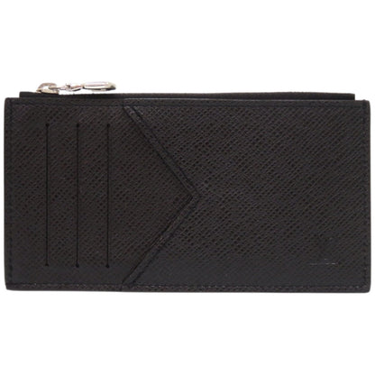 Like New Louis Vuitton Taiga Coin Card Holder In Black