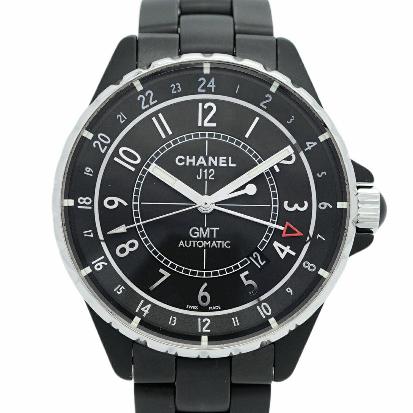 Chanel J12 Gmt H3101 Black Dial