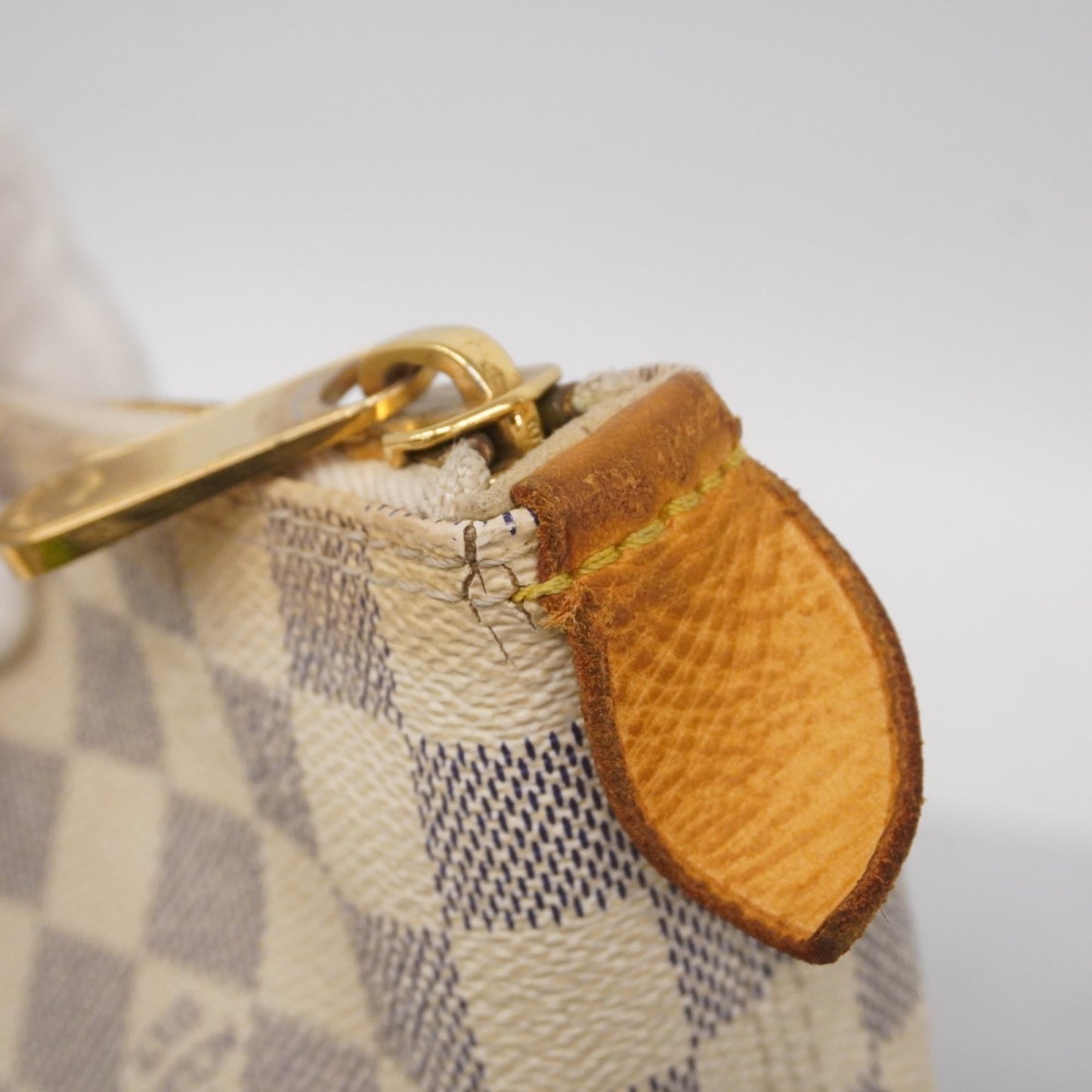 Louis Vuitton Damier Azur Saleya Mm Tote Bag N51185 White