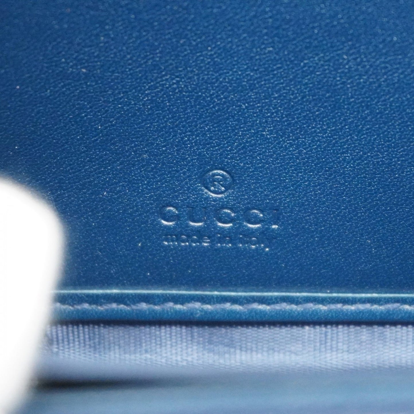 Gucci Long Wallet Guccissima New York Yankees 547791 Leather Navy