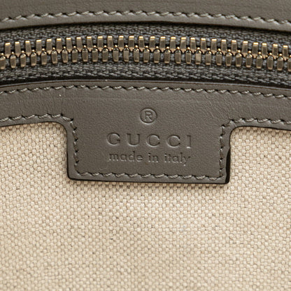 Gucci Gg Embossed Tote Bag 700421 Gray Leather