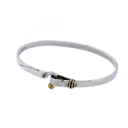 Tiffany Bangle Hook & Eye 18Kyg Yellow Gold Silver 925