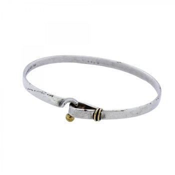 Tiffany Bangle Hook & Eye 18Kyg Yellow Gold Silver 925