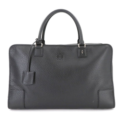 Loewe Amazona 44 Boston Bag Leather Black 352.38La02 Silver Hardware