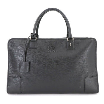 Loewe Amazona 44 Boston Bag Leather Black 352.38La02 Silver Hardware