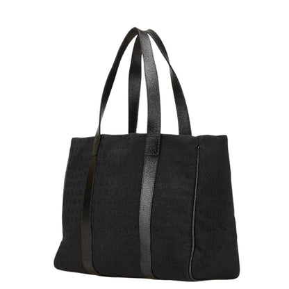 Bvlgari Logomania Tote Bag In Black Canvas