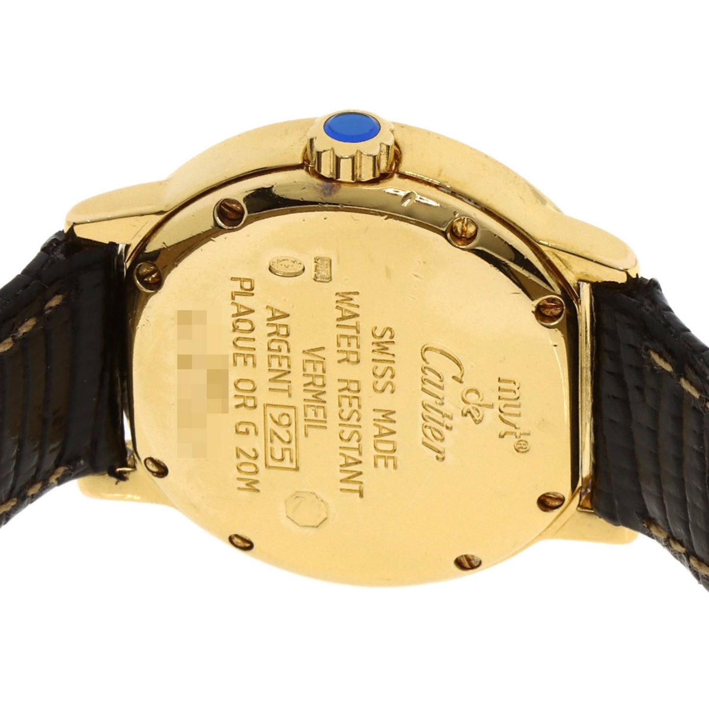 Cartier Mastrondo W1008743 Silver Leather Watch