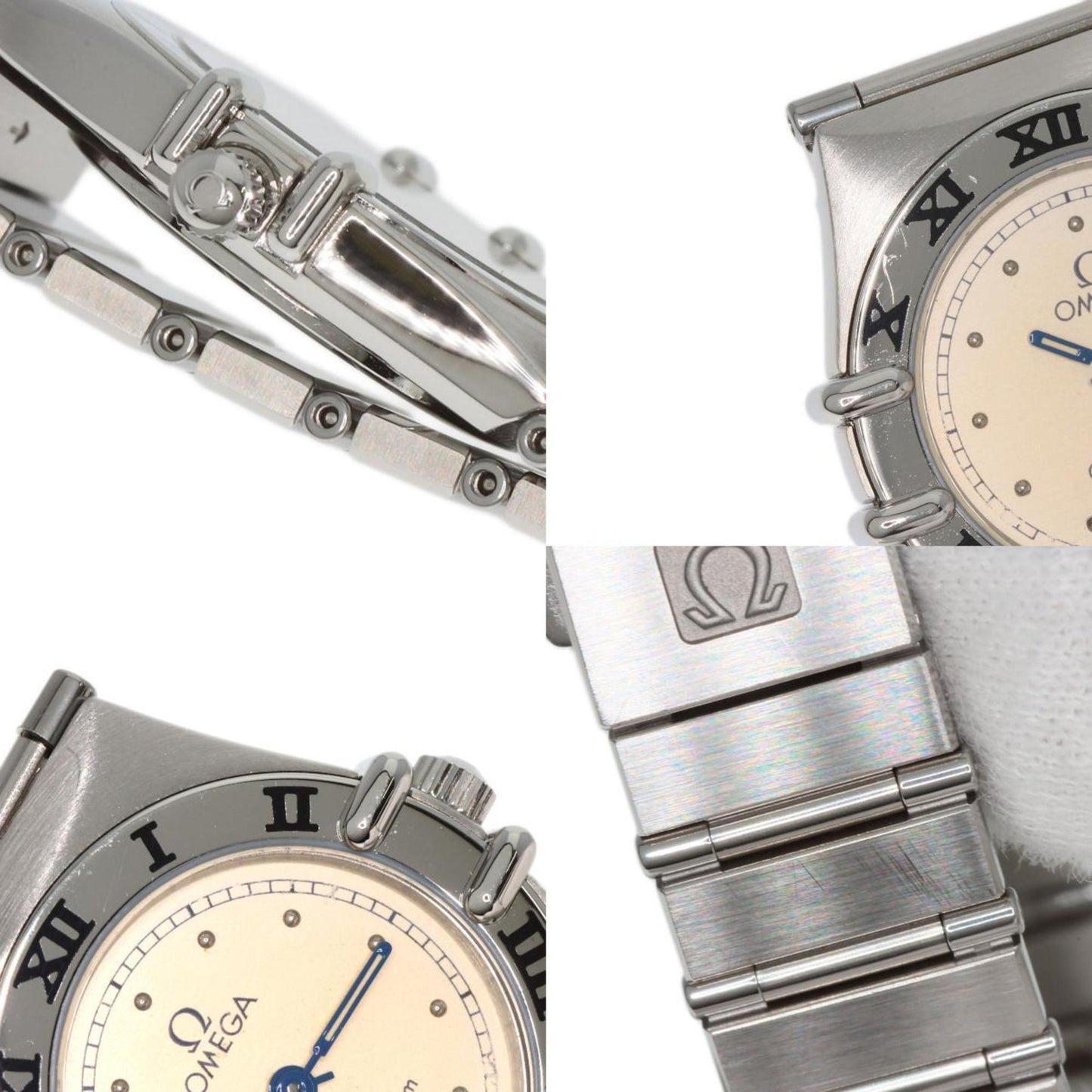 Omega Constellation Flat Bezel Watch Stainless Steel Ss