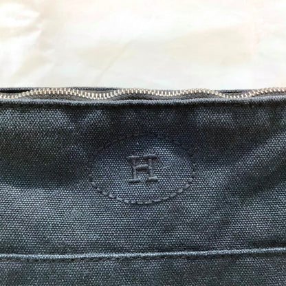 Hermes Herms Bolide Pouch Gm Black Canvas Kb-9530