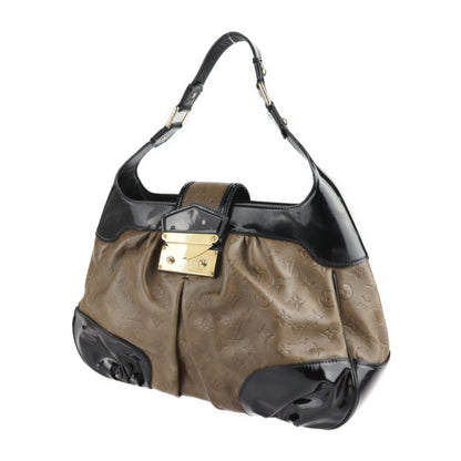 Louis Vuitton Louis Vuitton Bolly Shoulder Bag M95296 Monogram Emboss Embossed Leather Enamel Olive