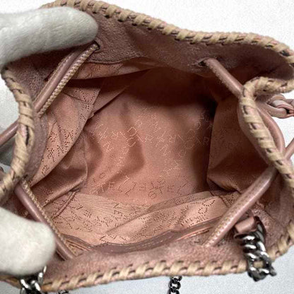 Stella Mccartney Chain Shoulder Bag F-22278 Beige Pink Falabella 700204 W9132 Faux Leather Stella