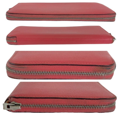 Hermes Azap Long Silk In Rose Azalee Pink Silver Hardware Epsom Leather Wallet C Stamp