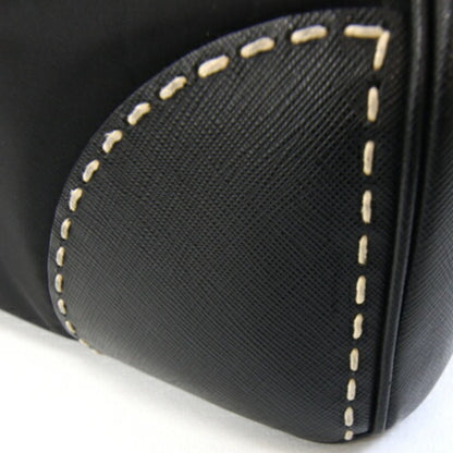 Prada Handbag B1801K Black Nylon Leather Stitching