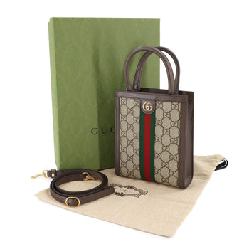 Gucci Ophidia 2Way Hand Shoulder Bag Gg Supreme Canvas Leather Beige Brown 772317 Bag