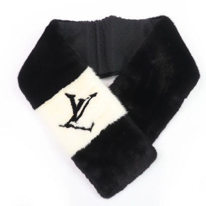 Louis Vuitton 2022 Louis Vuitton Echarpe Gaugram Mink Fur Shawl With Lv Logo