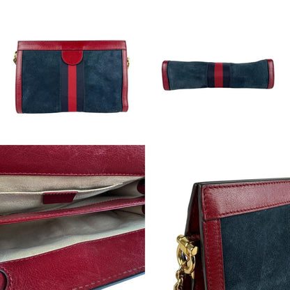 Gucci Ophidia Shoulder Bag In Suede And Leather